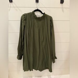 Olive Green Long Sleeve Dress